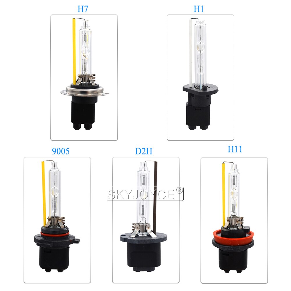 SKYJOYCE Original 35W HeartRay HID Xenon Bulb 4300K H1 H7 H11 D2H 5500K 6500K Auto Lamps For AC 35W DLT Hylux Slim Ballast Kit