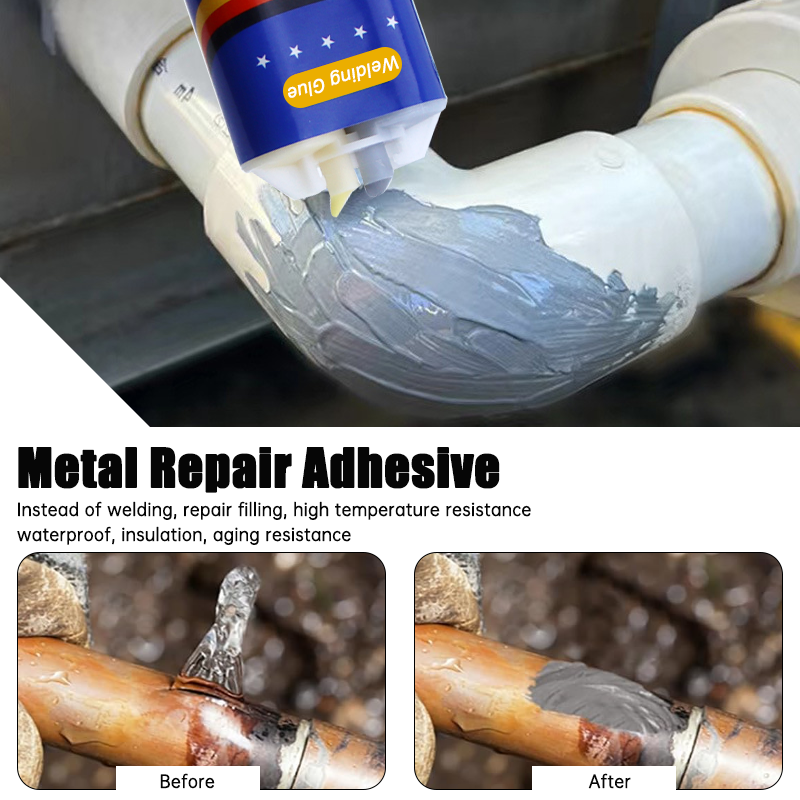 stärker Metall-Reparaturkleber, hochfester, hitzebeständiger Kleber, magischer Kunststoff-Reparatur-Gusskleber, Kaltschweiß-Füller-Dichtstoff