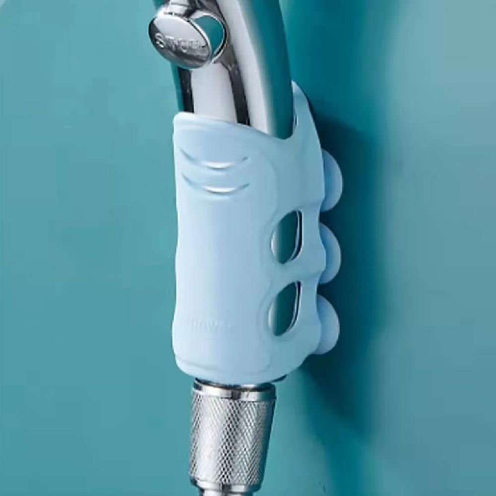 Support de pommeau de douche auto-adhésif réglable, rotation à 360 °, support mural, accessoires de spa, 1 pièce: Gris foncé