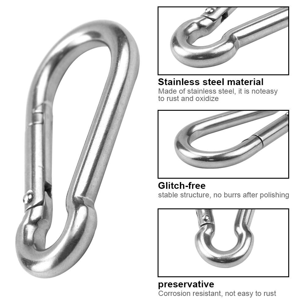 Clip Snap Hook Caribiners Clip Heavy Duty Heavy Duty Carabiner Clip Large Stainless Steel Keychain Carabiner Clip Heavy Duty