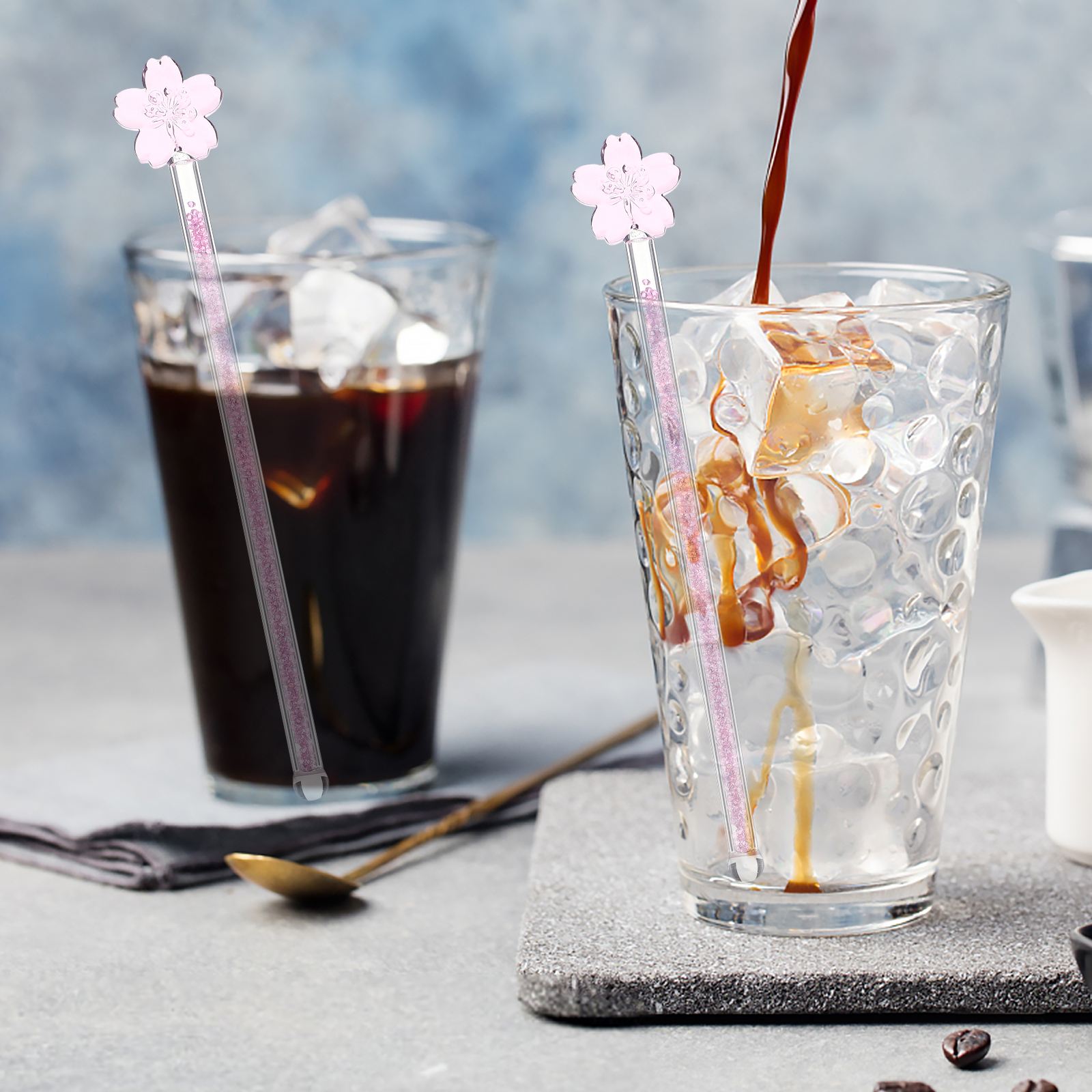 Verre De Jus De Lait Boisson Pilon Agitateur Swizzle Bâton Agitateur Bâtons Pour Barre De Mariage Swizzle Perceuse Verre Mélange Manuel Tiges