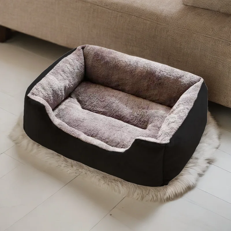 Dessin animé animal de compagnie doux chien lit maison hiver réchauffement grande maison pour chien chat nid lit pour animaux de compagnie chien matelas fournitures pour animaux de compagnie: Aqua vert