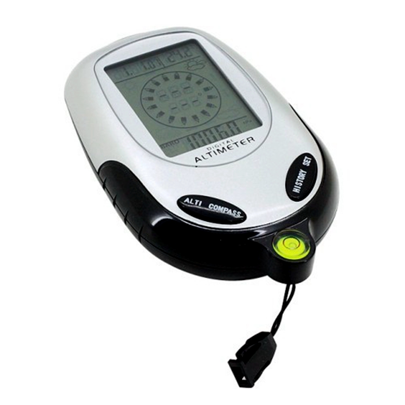 Cyfrowy LCD 6n1 kompas barometr wysokościomierz termometr prognoza pogody czas zegar niebieski podświetlenie sportowe na świeżym powietrzu wspiąć się na narzędzia