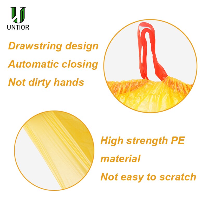 UNTIOR Large Thick Trash Bags Portable Liners Drawstring Disposable Plastic Garbage Bags Large Strong Trash Can Cleaning Tools