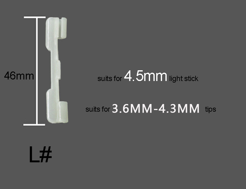 8pcs Luminous Lightstick Holder Night Fishing Rod Tip light holder Clip used on fishing rod for chemical light stick J308: Blue