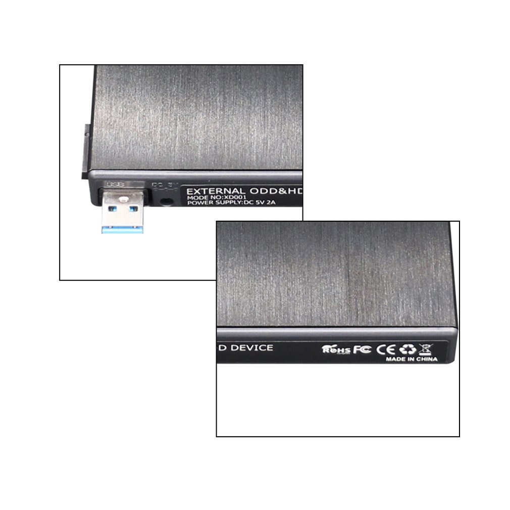 USB 3.0 Aluminum Extruded External Hard Drive DVD Burner For Laptop USB CD/DVD-RW Writer Burner External Hard Drive