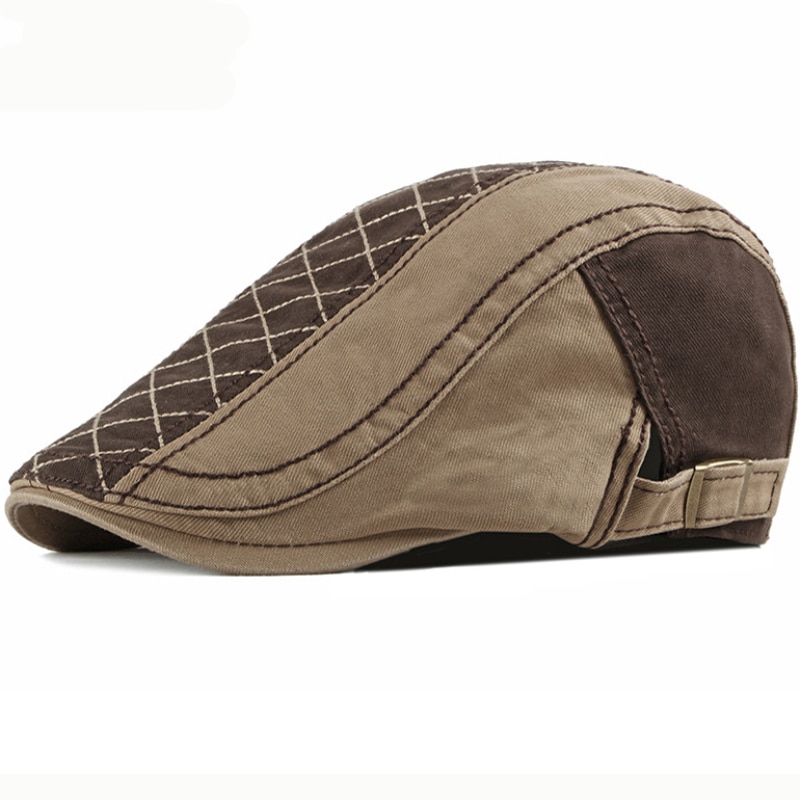 HT2412 100% Cotton Women Men Beret Cap Artist Painter Adjustable Newsboy Ivy Flat Cap Vintage Spring Summer Cap Hat Men Berets