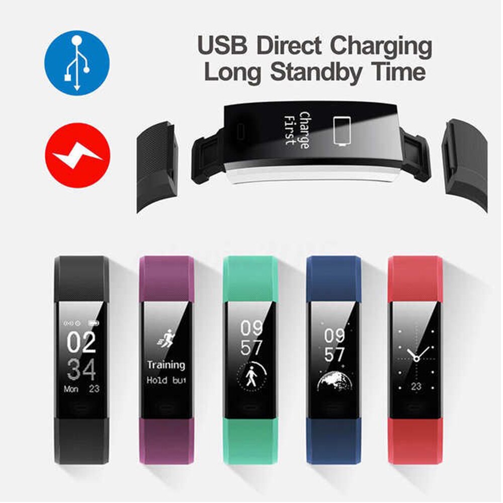 Oloey Health Bracelet Heart Rate/Blood Pressure/Pedometer Smart Band Fitness Tracker Wristband Mi Band 3 fit bit Smart Watch Men