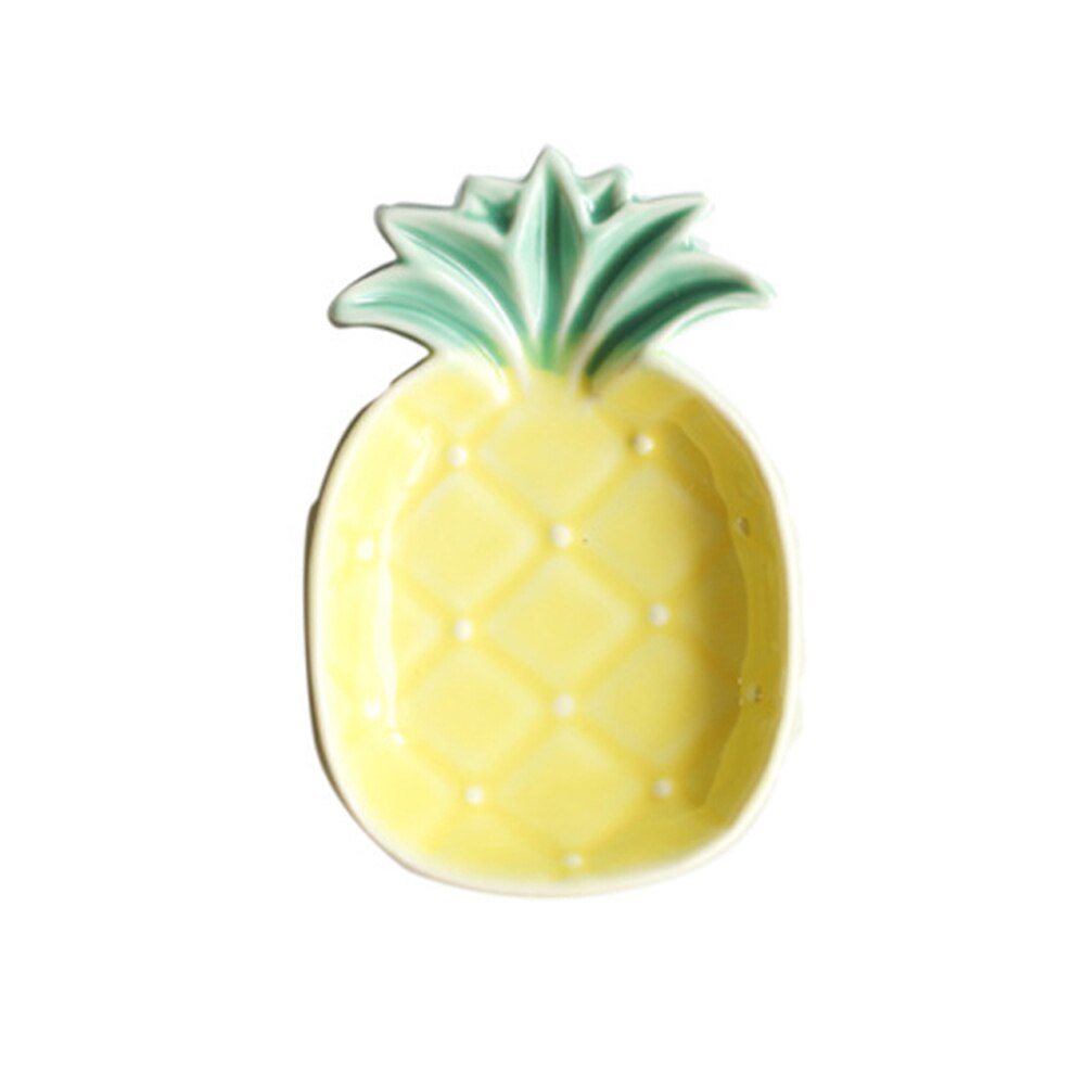 Ananas muotoinen astia keraaminen tarjotin soijakastike astiat hedelmät välipala lautaset astiat kotitalous söpö ruokailuvälineet