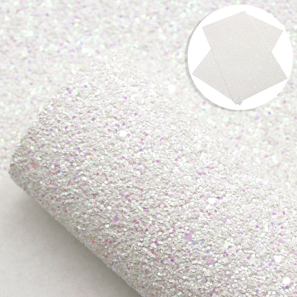 50*140cm Solid Color Chunky Glitter Faux Leather Sheet Vinyl Leatherette Clothing Upholstery DIY Earring Accessories,1Yc12110