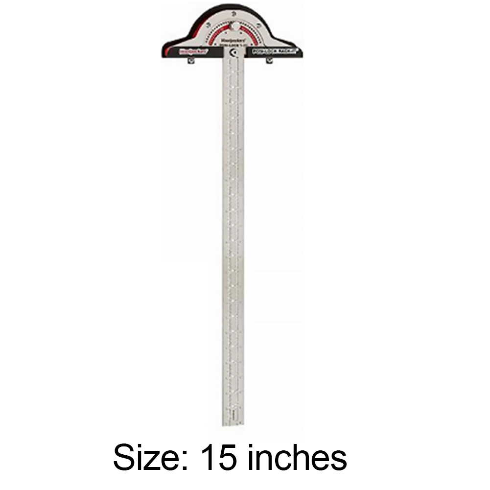 Multifunction Woodworkers Edge Rule Inch MM Woodworking Scriber Gauge Aluminum Steel Measuring Marking Framing Ruler Tool Retail: 15 inches