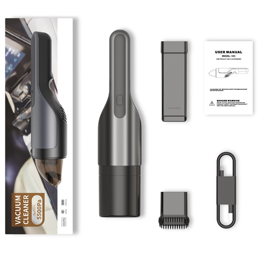 Aspirapolvere per auto ad alta potenza Cordless portatile ricaricabile portatile aspirapolvere 5500pa potenza di aspirazione per auto/casa/ufficio/peli di animali domestici