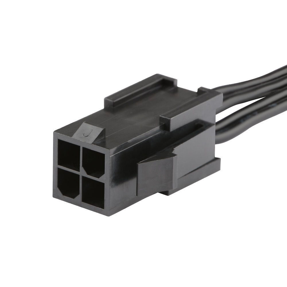 2PCS Long Copper CPU 18AWG 4 Pin 34cm Durable Power Easy Use Male To Female Computer Accessories Extension Cable Black