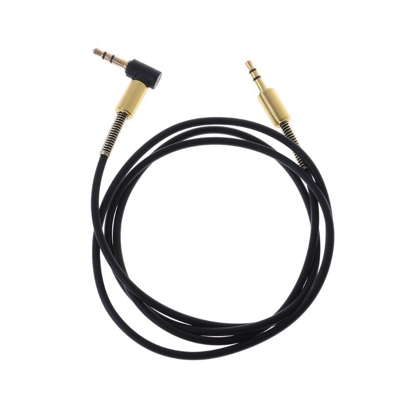 Bil aux kabel 3.5mm jack hann til hann hifi universal stereokabel med 90 graders vinkel: Svart