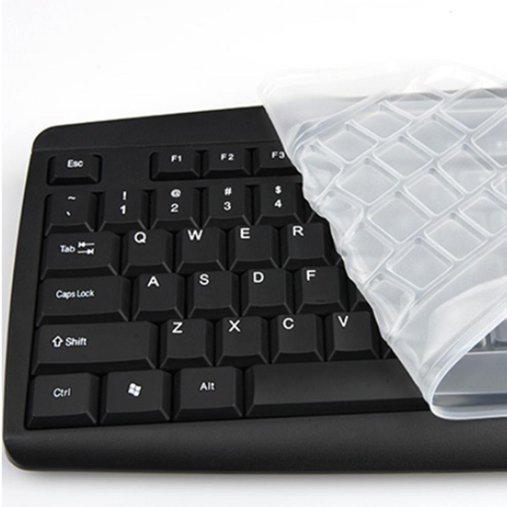 Silicone ordinateur de bureau clavier couverture peau protecteur mince étanche Transparent protecteur Film outils