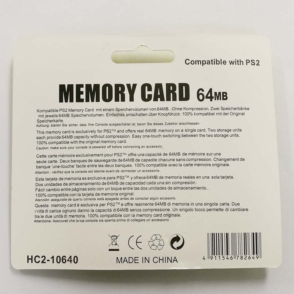 Eastvita carte mémoire enregistrer le Module de bâton de données de jeu 8M / 16M / 32M / 64M /128M pour Sony Playstation 2 PS2 carte étendue économiseur de jeu