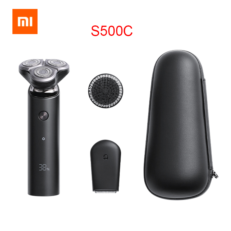 Xiaomi Mijia Elektrische Rasierer S500 S500C 3 Kopf biegen Rasiermesser Trocken Nass Rasieren Waschbar Tragbare Bart Trimmer Gesicht Reinigung 3 in 1