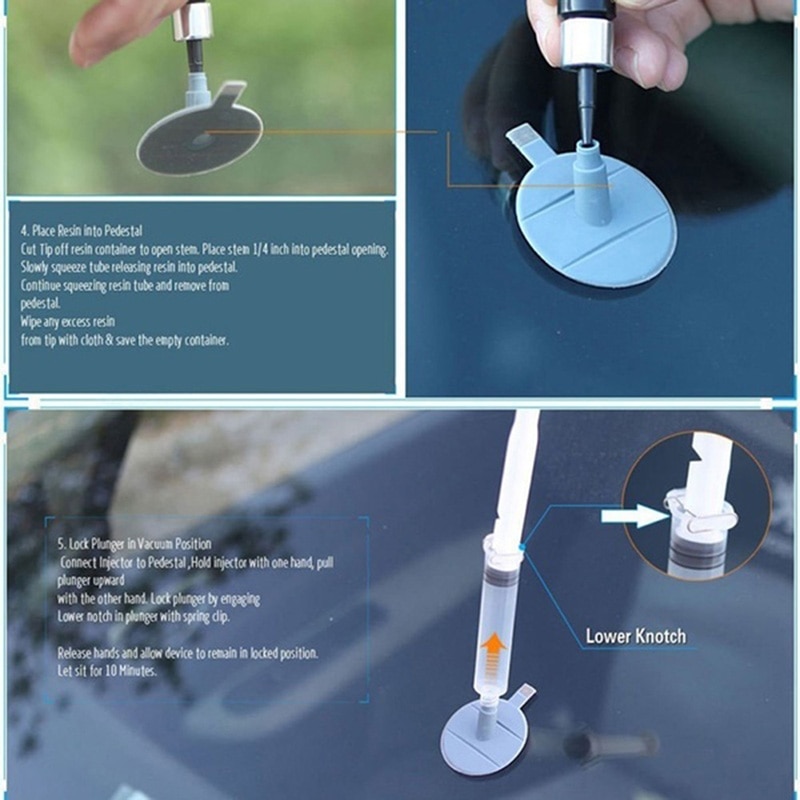 DIY Repair Kit Tools Set For Chip Crack Bullseye Protective Decorative Stickers Auto Car Glass Windscreen Windshield Repair