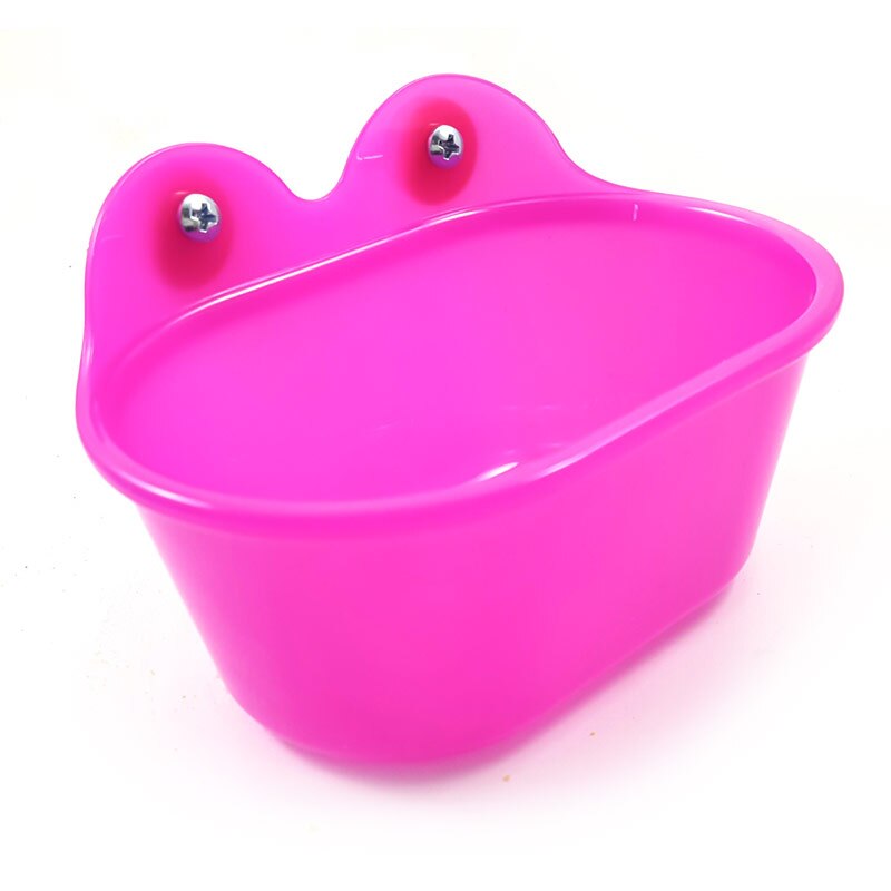 Pet Bird Parrot Bathtub With Small Mirror Bath Shower Box Bird Cage Pet Small Bird Parrot Cage Bird Toys Supplies Standing Box: Pink