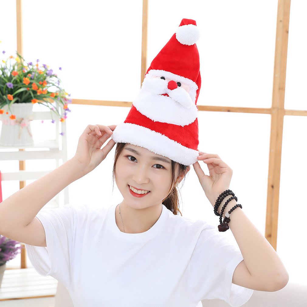 Santa Hat Electric Christmas Hat With Light Sing Illuminated Swing Dancing Festive & Party Supplies For Kids