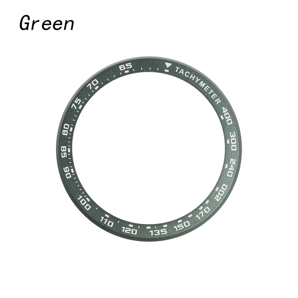 Pour Xiaomi Amazfit GTR 47MM métal bord extérieur couverture lunette anneau cadran échelle vitesse tachymètre étui pour Amazfit GTR 47 Film: green