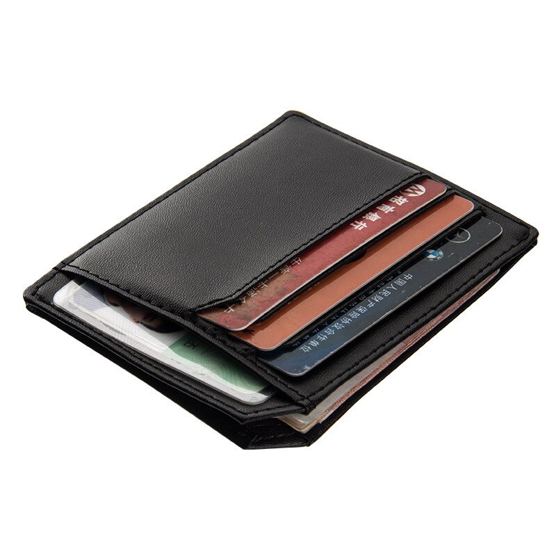 Men Male PU Leather Small Credit Bank ID Plastic Card Case Holder Supre Thin Casual Wallets And Purse Brief Style