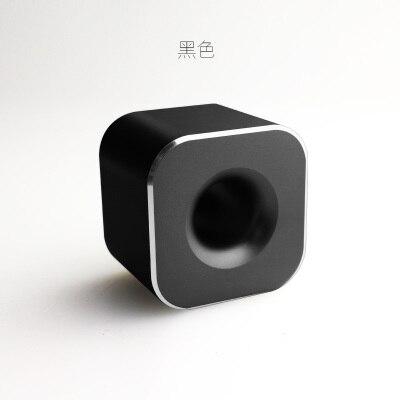Mini Aluminum Alloy Pen Holder Business Office Supplies Desktop Storage Tools: black square