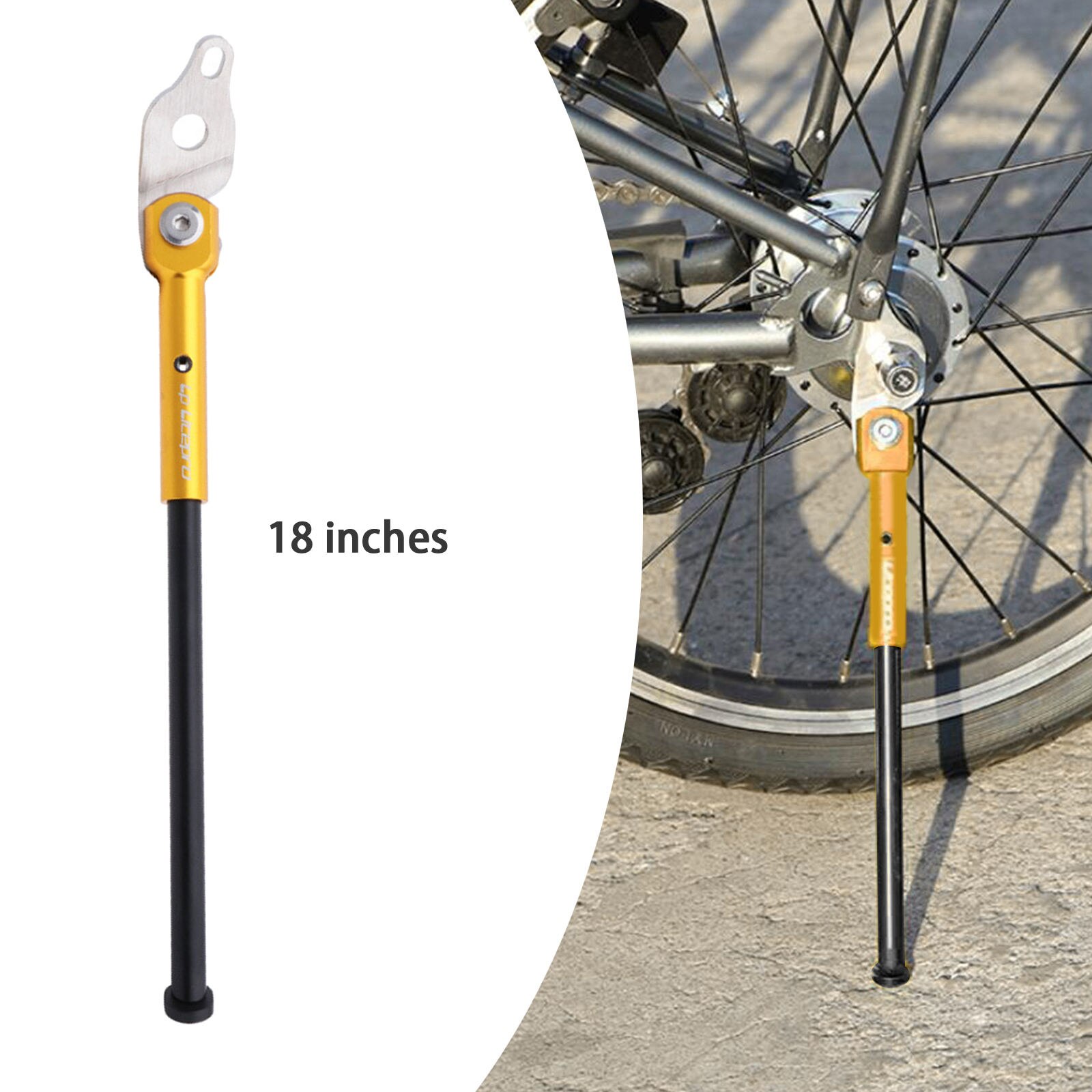 Bike Kickstand, Folding Bicycle Single Leg Stand with Anti-Slip Foot for Birdy Folding Bike, Kids Bike, Foldable Bike