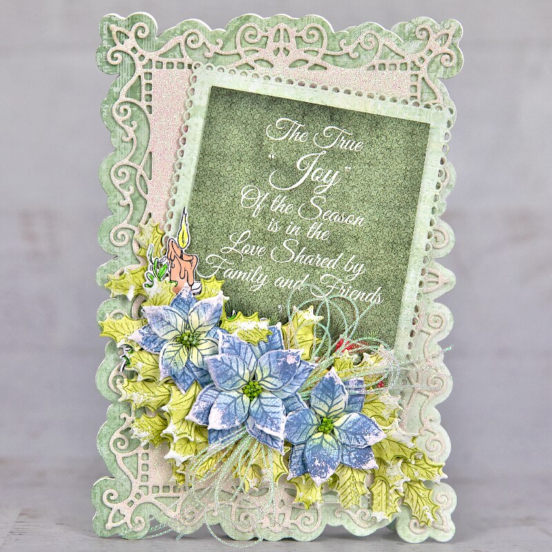 Retro Swirls Flowers Brochure Shaped Rectangle Photo Frame Edge DIY Scrapbooking Album Cards Paper Craft Making Template Die Cut