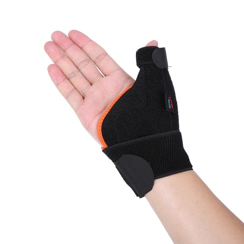 Sports håndled tommelfingerstropper ombryder bandage justerbar anti forstuvning håndledsbeskytter til venstre / højre hånd stabilisator: B højre