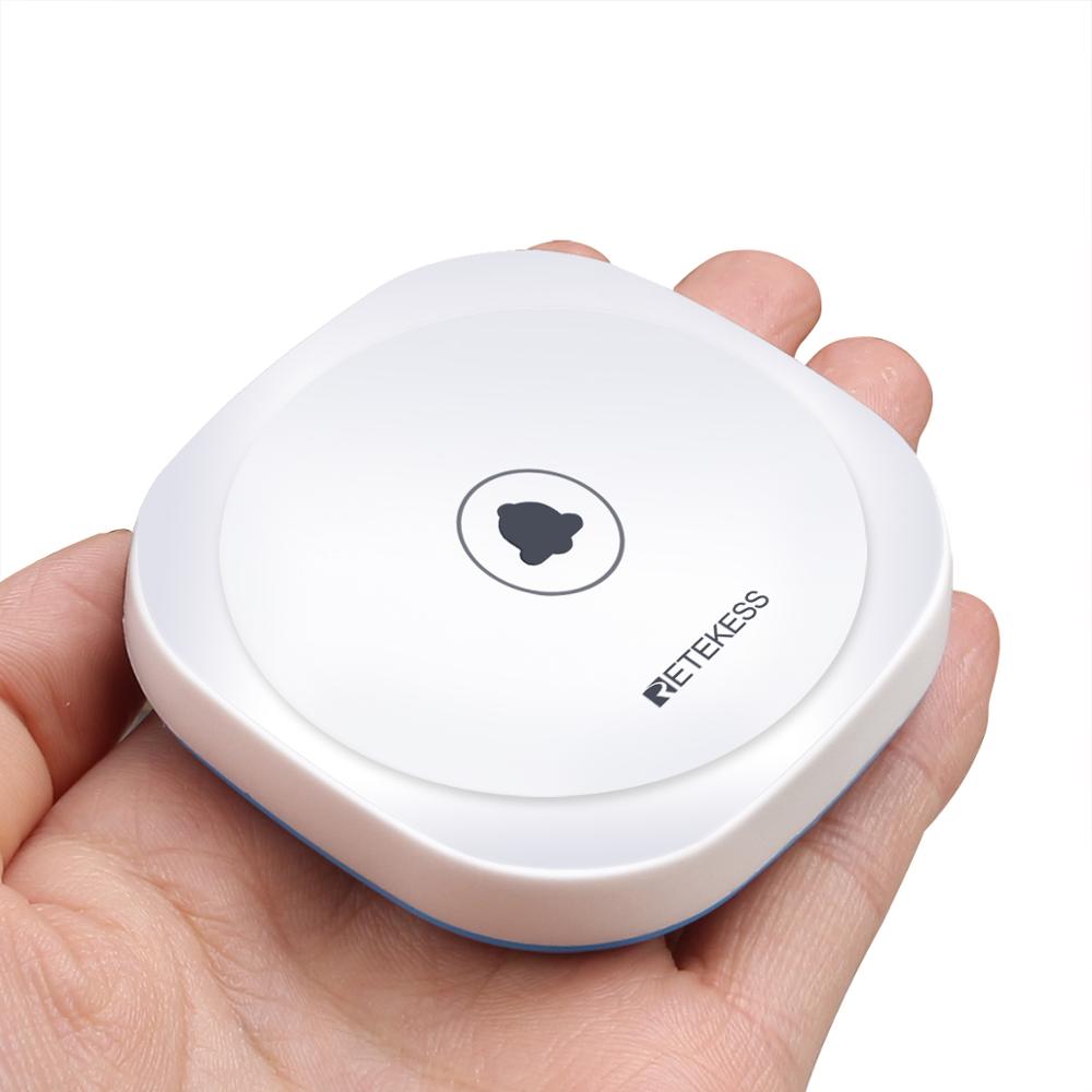 RETEKESS TD017 Restaurant Pager Wireless Call Button 433.92MHz White Touch Transmitter For Coffee Shop Hotel Hospital