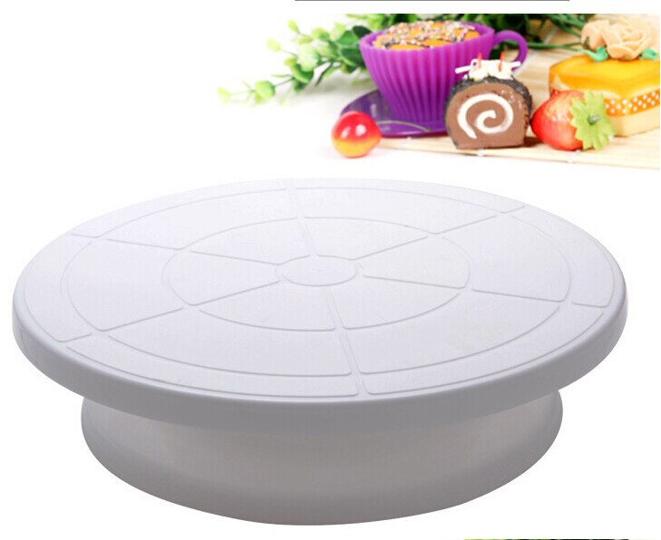 Drejelig kage sugarcraft drejeskive kage drejelig tallerken dekorationsstand platform drejeskive bageværktøj
