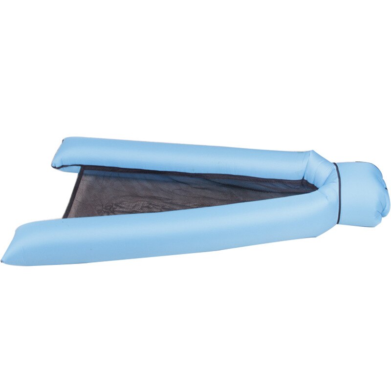 Summer Water Foldable Lazy Inflatable Sofa Floating Bed Row Pool Lounge Float Floatys for Pools Floating Water Pad Mat: sky blue