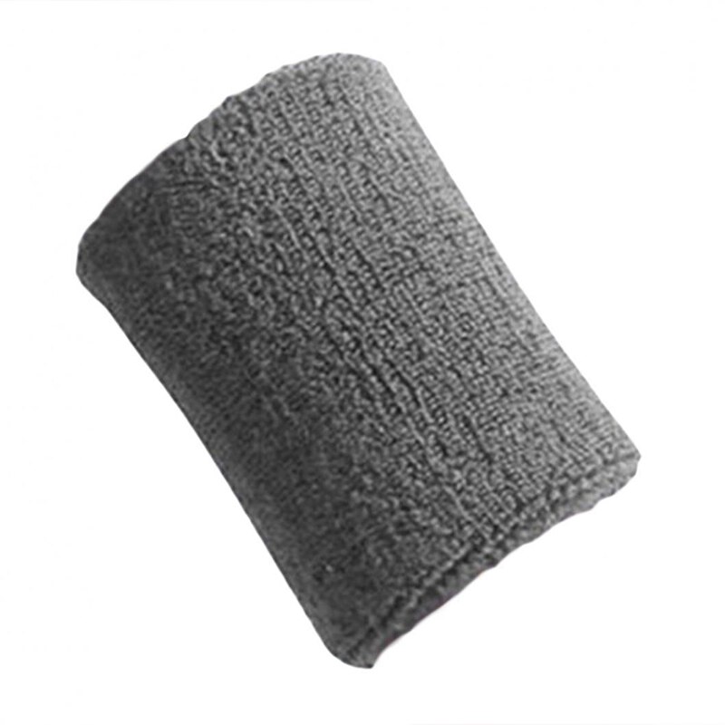 1pcs basketball sweat-absorbent towel wristband embroidered cotton adult wristband: light gray