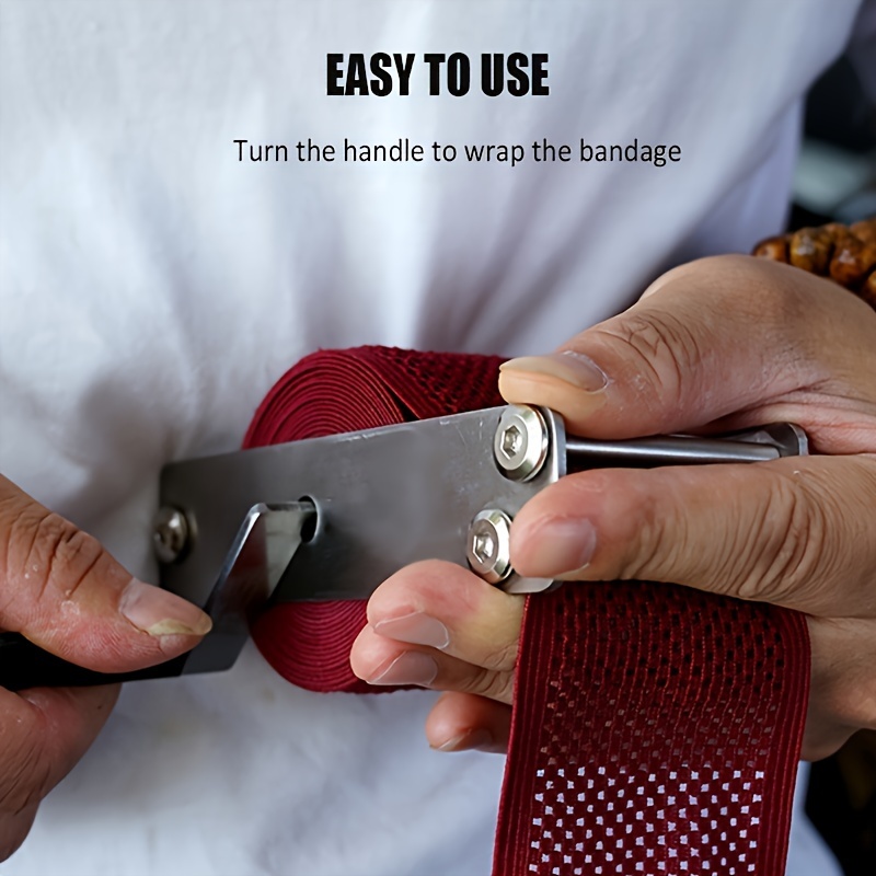 Bärbar handlindningsrulle för boxning i järn, manuell bandageupprullare för sport, handlindningsrulleverktyg för boxning