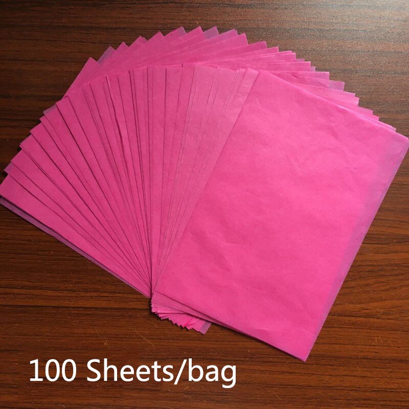60-100sheets A5 Wrapping Paper Dot Print Tissue Paper Bookmark Wrapping Papers Floral Packaging DIY Jewelry Display: Rose Red
