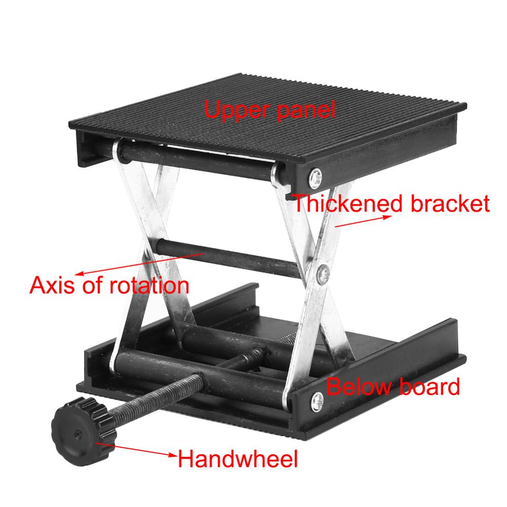 Enrutador de aluminio, mesa elevadora, grabado en madera, soporte de elevación de laboratorio, soporte de elevación, taladro ajustable, Mini Mesa, herramientas de carpintería