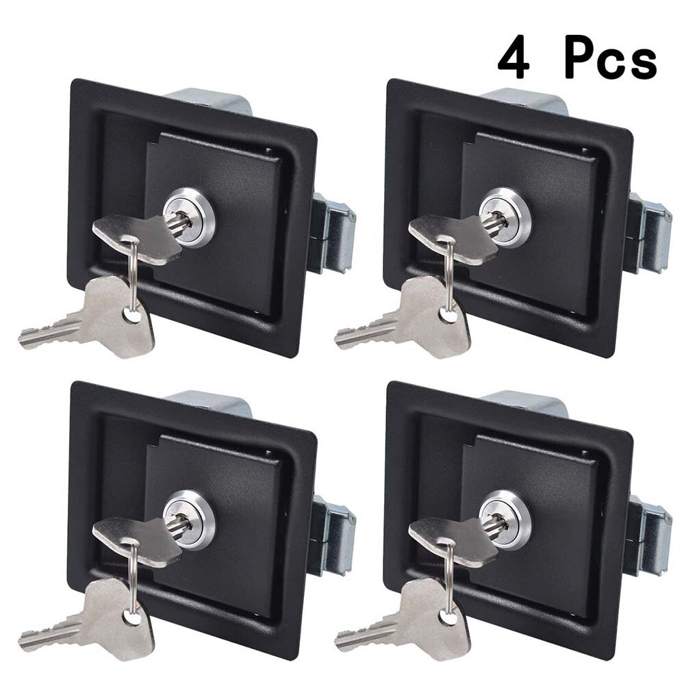 4Pcs Recreational Vehicle Car Locks Trailer Tool Box Locks Anti-theft Paddle Handle Locks Caravan Parts Trailer Accessories A35