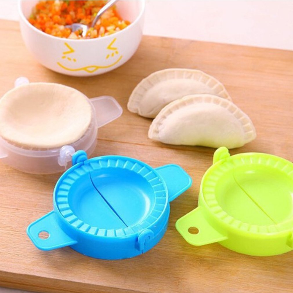 Plastic Dumplings Mold Manual Dumpling Moulds Device Pack Dumpling Clip Machine Kitchen GadgetsGreen