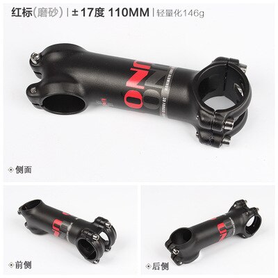 Uno mtb fiets stuurpen racefiets mountainbike stuurpen mtb 7/17 graden mat / glans 70/80/90/100/120/130mm fietsen fietsonderdelen: 17 graden 110 mat