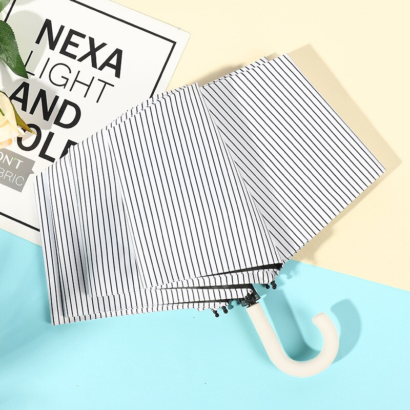 Top paraplu heren regen dames winddicht grote paraplu's buiten zonnig anti-zon 3 opvouwbare krijtstreep paraplu