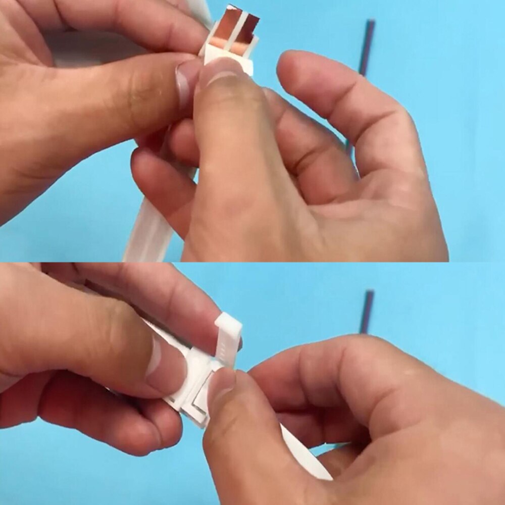 5PCS Flat Cable Connector Self-Adhesive Speaker Wire Narrow Connector 90° Corner LED Cable Power Cord For Speaker LED Power Cord