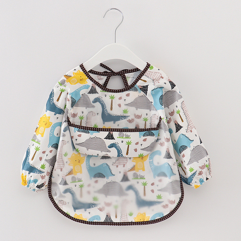Infant Essen Kinder Zeichnung Lange Kurzarm Schürze Baby Bandana Lätzchen Nette Cartoon Lätzchen Wasserdichte Baby Selbst Fütterung Bib