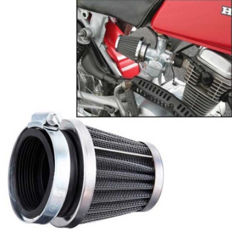 Motorsykkel luftfilter sopphodefiltre universell 35mm 44mm 50mm 54mm 60mm motorsykkel luftinntak filter renere svart