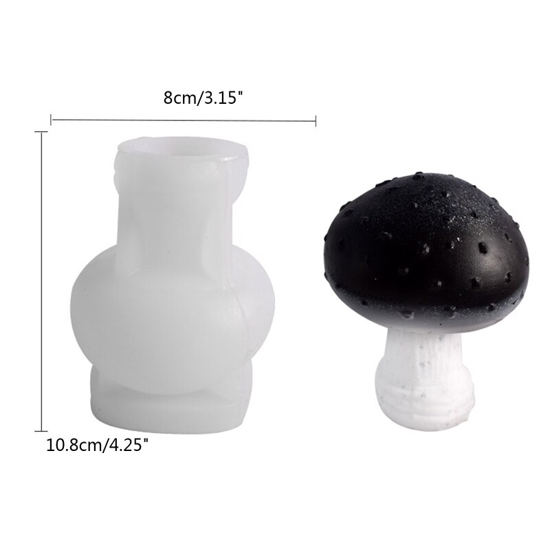 R2LE Diy Three-dimensional Mushroom Candle Silicone Mold Diy Handmade Diffuser Stone Aroma Plaster Mold for Craft