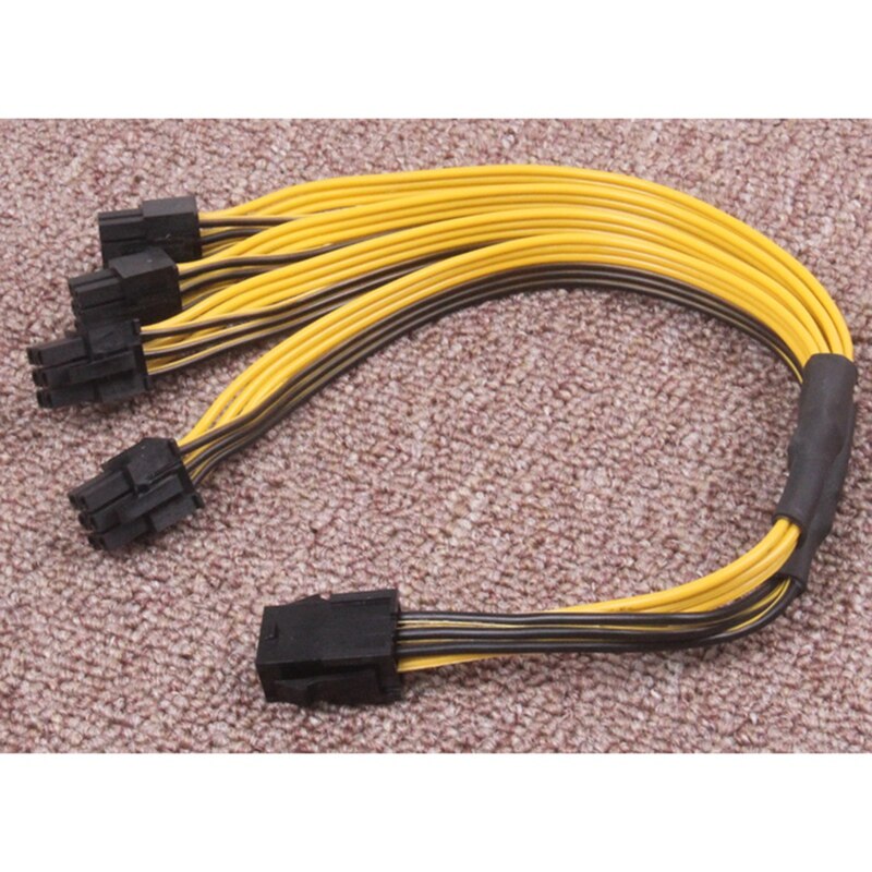 Graphics Card 6 Pin 6P 6Pin One Turn Four 6+2Pin 1 To 4 Graphics Card Power Supply Line One Drag Multiple Parallel