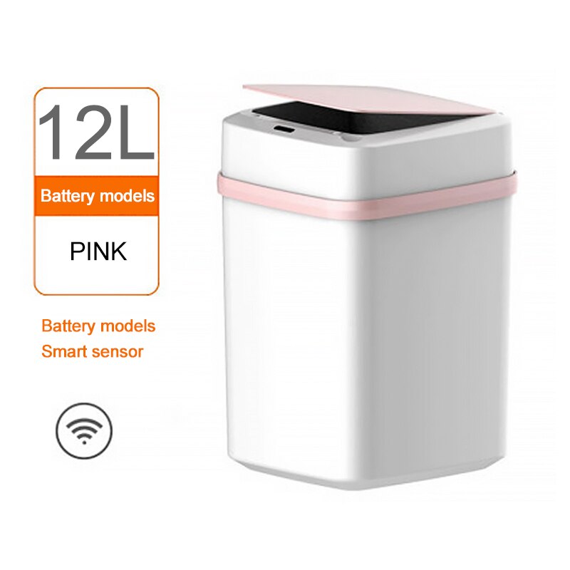 12L Automatic Intelligent Sensor Smart Trash Can Touchless Smart Infrared Motion Sensor Rubbish Waste Bin For Household Kitchen: 3