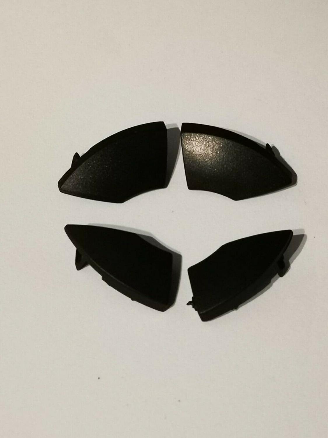 Bil udskiftning passer til fiat 500 radio cd knapper knapper sort trim form cover fjernelse 4 stk + bil tilbehør klistermærker: Sort