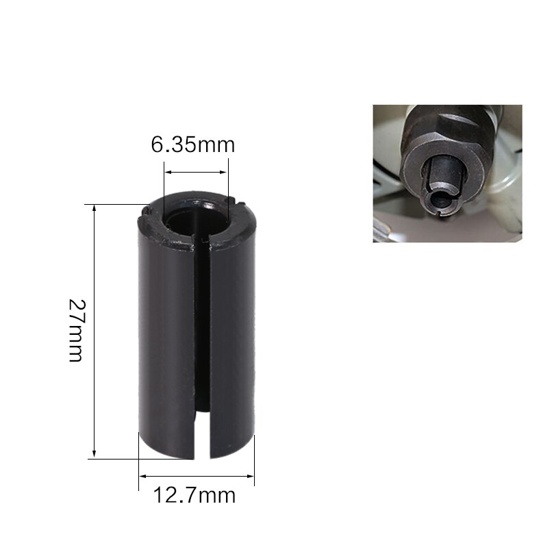 1PCS-cnc engraving machine,Trimmer,Electric wood milling machine adapter,9 models woodworking milling cutter Conversion Sleeve: No.1 12.7mm-6.35mm