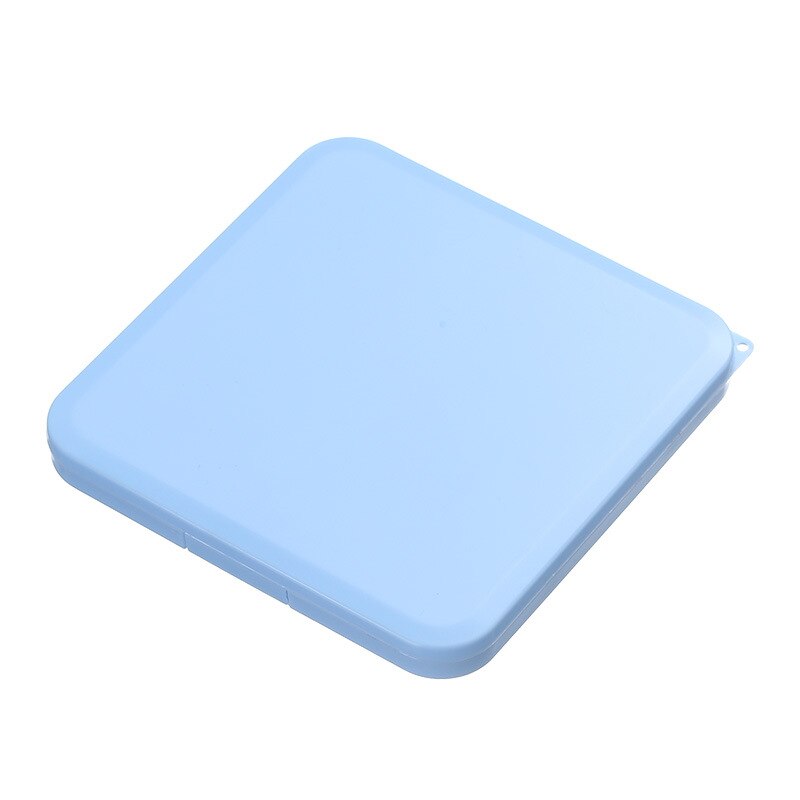 Portable Mask Case Dustproof Face Mask Storage Box Dust-Proof Disposable Cloth Mask Organizer Holder Mask Storage Case In Stock: Square Blue